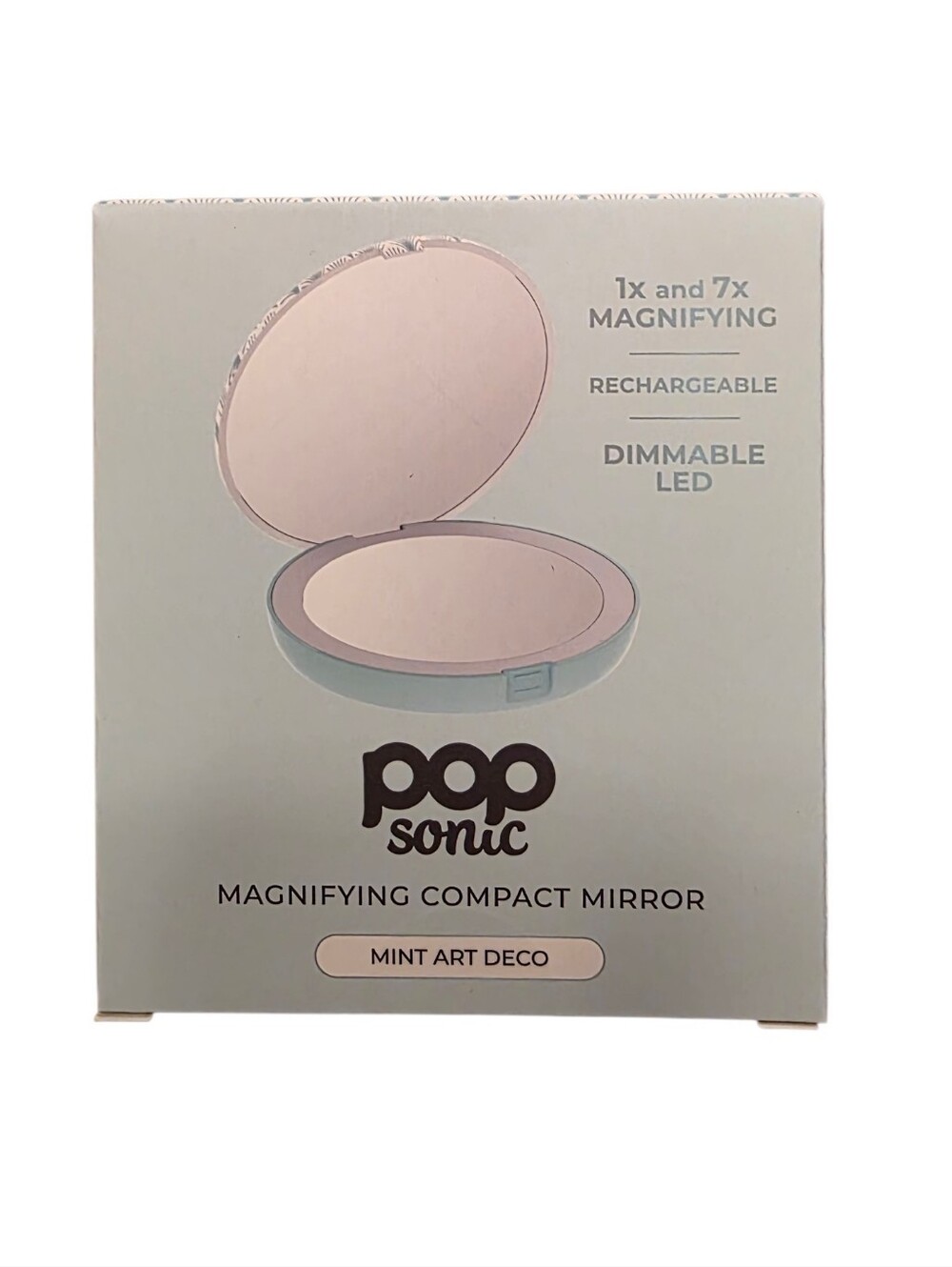Pop Sonic Magnifying Compact Rechargeable Mirror - New